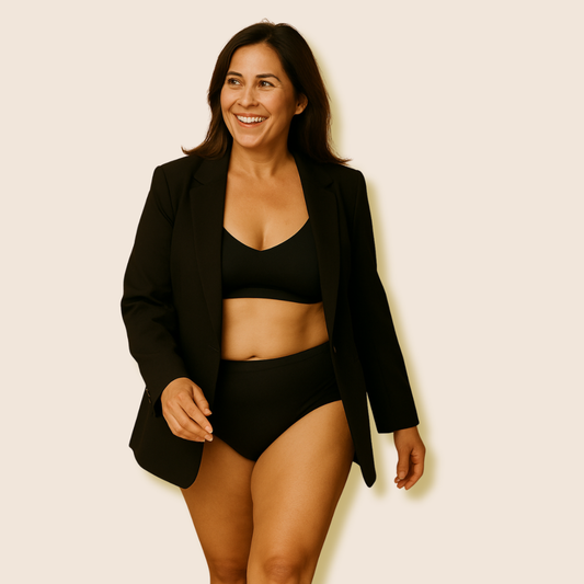 Black & Nude Seamless High Cut Underwear | Moderate Protection