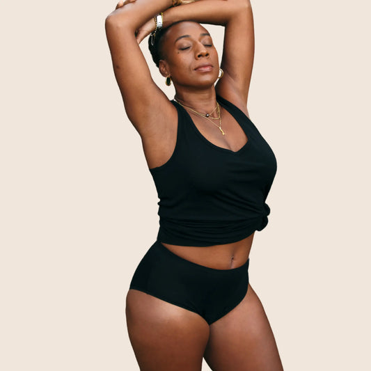 High Waist Leakproof Underwear for Bladder Leaks | Bamboo | 50ml Absorbency Mint.