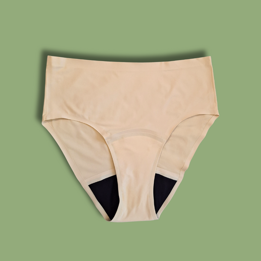 Black & Nude Seamless High Cut Underwear | Moderate Protection