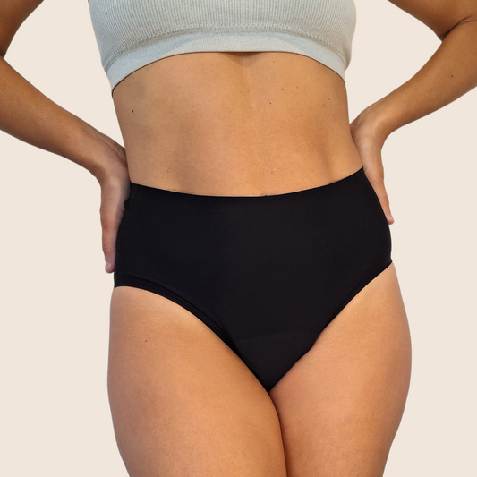 Black & Nude Seamless High Cut Underwear | Moderate Protection