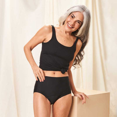 Black & Nude Seamless Incontinence Briefs | Moderate Protection | Sizes 10 to 20 - Mint Global
