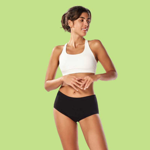 Black Seamless Period Undies | Medium Flow | Sizes 10 to 18 - Mint Global