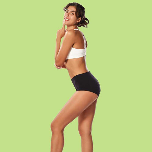 Black Seamless Period Undies | Medium Flow | Sizes 10 to 18 - Mint Global