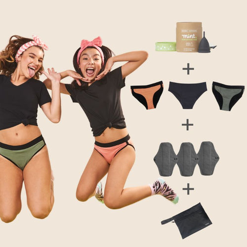 Teen's Starter Pack | Undies + Pads + Cup + Carry Bag - Mint Global