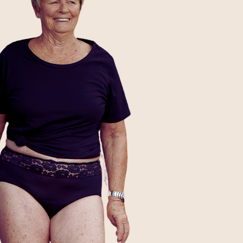 Black & Nude Lace Incontinence Underwear | Sizes 8 to 22 - Mint Global