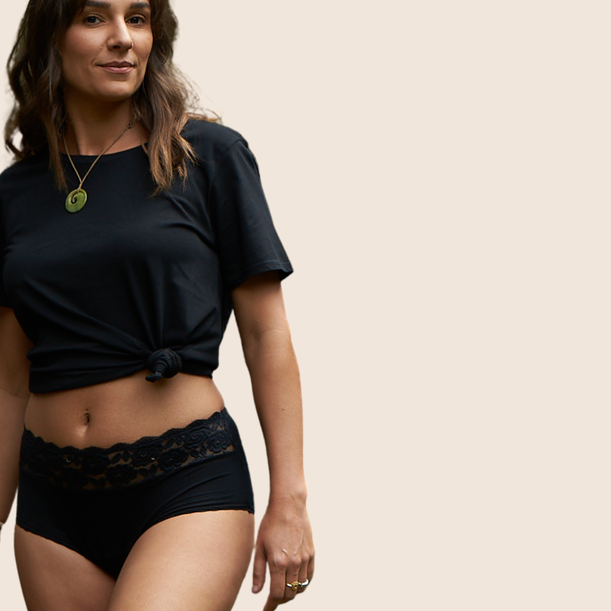 Black & Nude Lace Incontinence Underwear | Sizes 8 to 22 - Mint Global