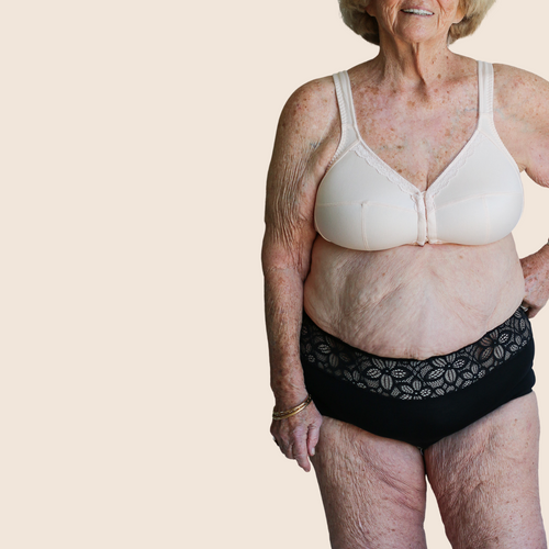 Black & Nude Lace Incontinence Underwear | Sizes 8 to 22 - Mint Global