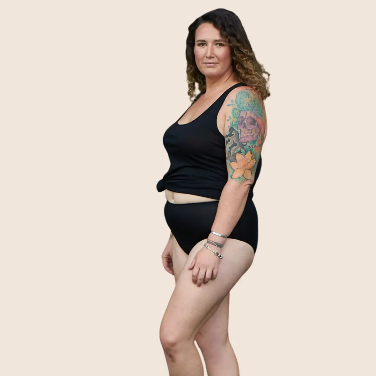 High Waist Leakproof Underwear | Bladder Leaks & Period | Bamboo | 50ml Absorbency Mint.