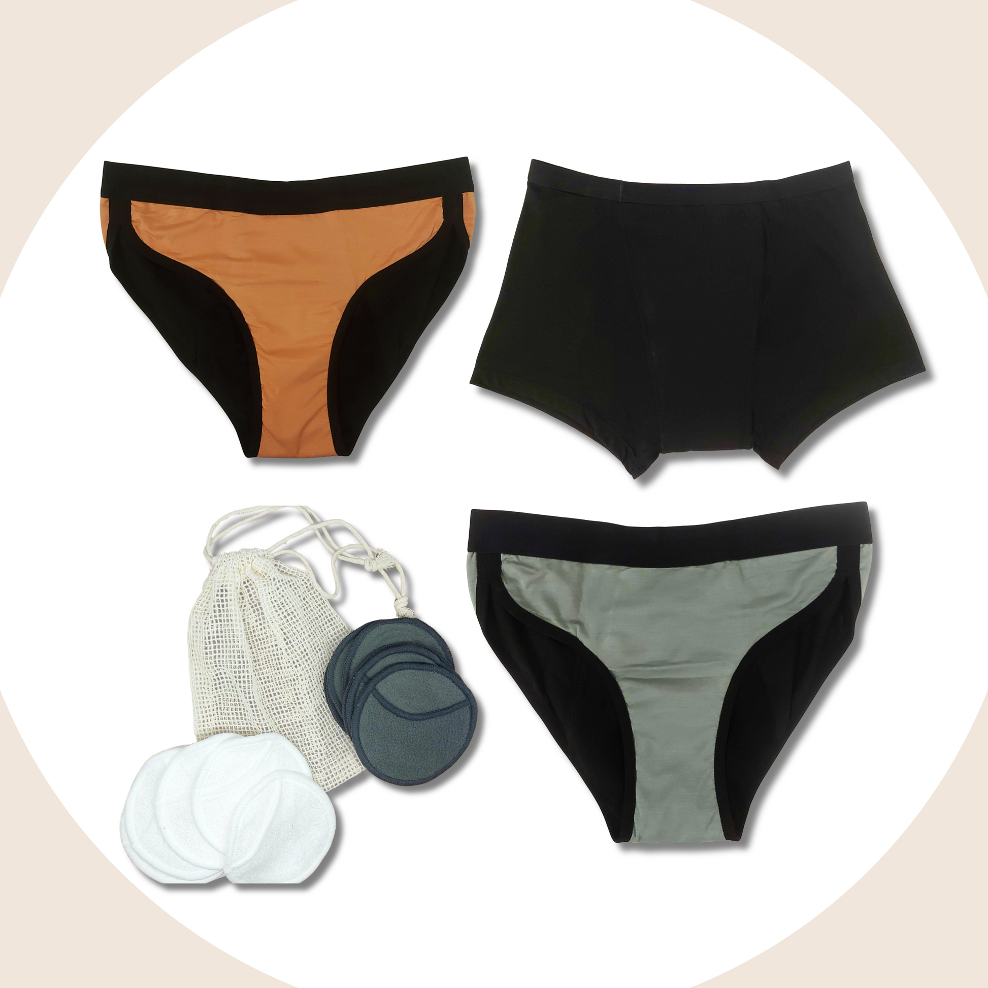 Freedom Low Gift Set | 3 x Underwear + Facial Pads